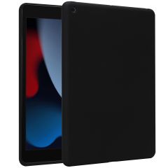 Accezz Liquid Silicone Back Cover für das iPad 9 (2021) 10.2 Zoll / iPad 8 (2020) 10.2 Zoll / iPad 7 (2019) 10.2 Zoll - Schwarz