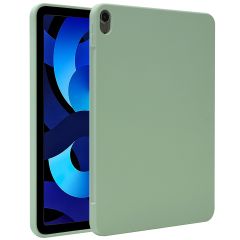 Accezz Liquid Silicone Back Cover mit Stifthalter für das iPad Air 5 (2022) / Air 4 (2020) - Hellgrün