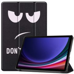 iMoshion Design Trifold Klapphülle für das Samsung Galaxy Tab S9 - Don't touch