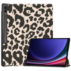 iMoshion Design Trifold Klapphülle für das Samsung Galaxy Tab S9 Ultra - Leopard