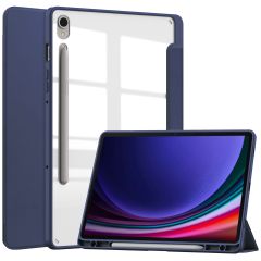 iMoshion Trifold Hardcase Klapphülle für das Samsung Galaxy Tab S9 - Dunkelblau