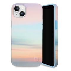 Selencia Aurora Fashion Back Case für das iPhone 15 Plus - Strapazierfähige Hülle - 100% recycelt - Sky Sunset Multicolor