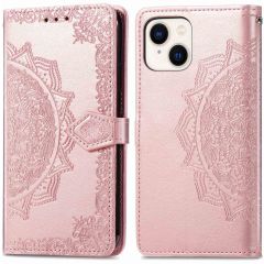 iMoshion Mandala Klapphülle für das iPhone 15 - Rosé Gold