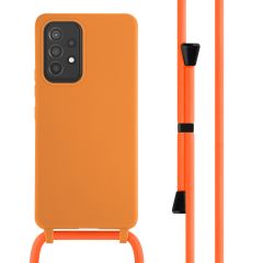 iMoshion Silikonhülle mit Band für das Samsung Galaxy A53 - Orange