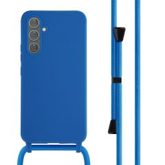 iMoshion Silikonhülle mit Band für das Samsung Galaxy A54 (5G) - Blau
