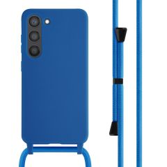 iMoshion Silikonhülle mit Band für das Samsung Galaxy S23 - Blau