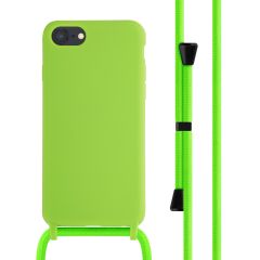 iMoshion Silikonhülle mit Band für das iPhone SE (2022 / 2020) / 8 / 7 - Grün fluoreszierend