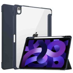 iMoshion Trifold Hardcase Klapphülle für das iPad Air 11 Zoll (2024) M2 / Air 5 (2022) / Air 4 (2020) - Dunkelblau