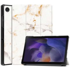 iMoshion Design Trifold Klapphülle für das Samsung Galaxy Tab A8 - White Marble