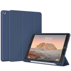 Accezz Smarte Klapphülle aus Silikon für das iPad 9 (2021) 10.2 / iPad 8 (2020) 10.2 / iPad 7 (2019) 10.2 - Dunkelblau