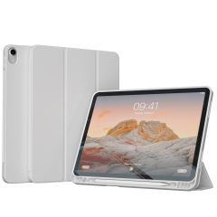 Accezz Smarte Klapphülle aus Silikon für das iPad Air 11 Zoll (2024) M2 / Air 5 (2022) / iPad Air 4 (2020) - Grau