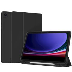 Accezz Smarte Klapphülle aus Silikon für das Samsung Galaxy Tab A9 Plus - Schwarz