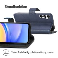 iMoshion Luxuriöse Klapphülle für das Samsung Galaxy A15 (5G/4G) - Dunkelblau