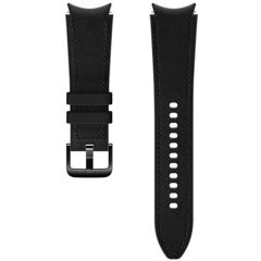 Samsung Hybrid Leather Band M/L für das Galaxy Watch / Watch 3 / Watch 4 / Active 2 / Classic 4 : 40-41-42-44mm - Schwarz