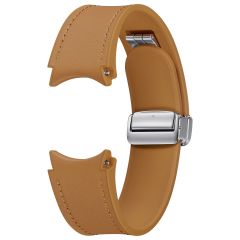 Samsung Original D-Buckle Hybrid-Lederband normal S/M für das Galaxy Watch 6 / 6 Classic / 5 / 5 Pro - Camel