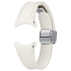 Samsung Original D-Buckle Hybrid-Lederband schlankes S/M für das Galaxy Watch 6 / 6 Classic / 5 / 5 Pro - Cream