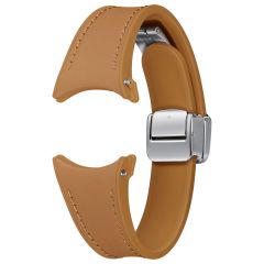 Samsung Original D-Buckle Hybrid-Lederband schlankes S/M für das Galaxy Watch 6 / 6 Classic / 5 / 5 Pro - Camel