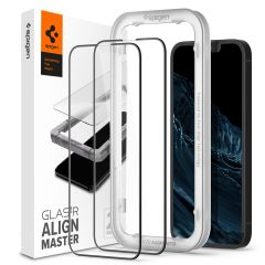 Spigen AlignMaster Full Cover Screen Protector 2-Pack für das iPhone 13 / 13 Pro - Schwarz