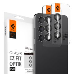 Spigen GLAStR Kameraprotektor aus Glas 2er-Pack für das Samsung Galaxy S24 Plus - Schwarz