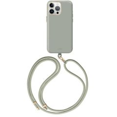 Coehl Crème MagSafe Back Cover mit Band für das iPhone 15 Pro - Soft Sage