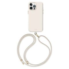 Coehl Crème MagSafe Back Cover mit Band für das iPhone 15 Pro - Ivory