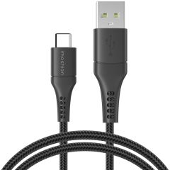 iMoshion USB-C auf USB-Kabel für das Samsung Galaxy A52 (4G) - Geflochtenes Gewebe - 1,5 m - Schwarz
