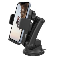 Accezz ﻿Handyhalterung Auto für das Samsung Galaxy S21 FE – Kabelloses Ladegerät – Armaturenbrett und Windschutzscheibe – Schwarz