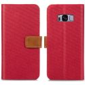 iMoshion Luxuriöse Canvas-Klapphülle Samsung Galaxy S8 - Rot