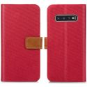 iMoshion Luxuriöse Canvas-Klapphülle Samsung Galaxy S10 - Rot