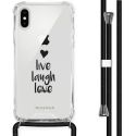 iMoshion Design Hülle mit Band für das iPhone X / Xs - Live Laugh Love