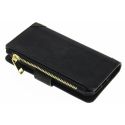 Schwarze luxuriöse Portemonnaie-Klapphülle iPhone 5 / 5s / SE
