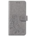 Kleeblumen Klapphülle Grau für das Sony Xperia 10 II
