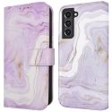 iMoshion Design Klapphülle für das Samsung Galaxy S21 FE - Purple Marble