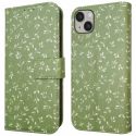 iMoshion Design Klapphülle für das iPhone 14 - Green Flowers