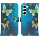 iMoshion Design TPU Klapphülle für das Samsung Galaxy S23 - Blue Butterfly