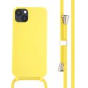 iMoshion Silikonhülle mit Band für das iPhone 14 Plus - Gelb