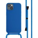 iMoshion Silikonhülle mit Band für das iPhone 14 - Blau