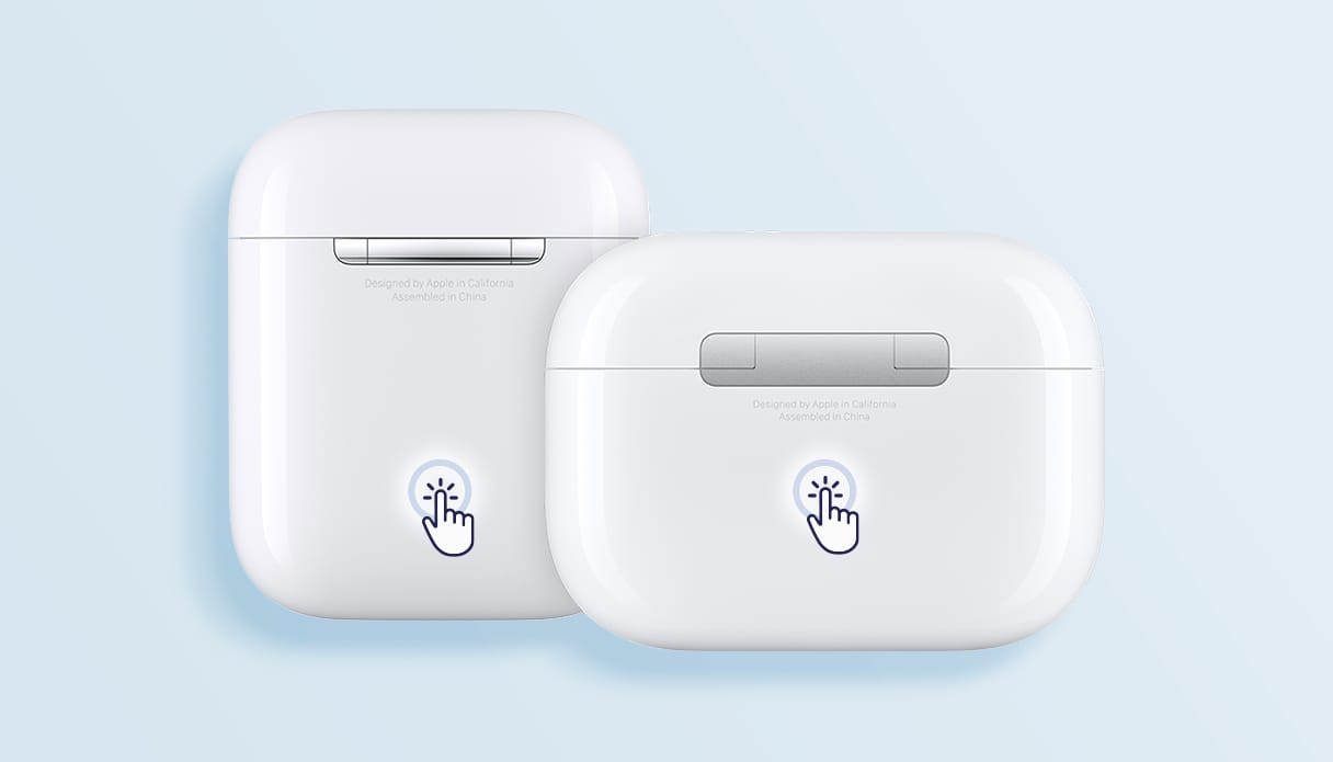Anleitung zum Öffnen und Verbinden des Apple AirPods-Case mit einem Samsung-Handy.