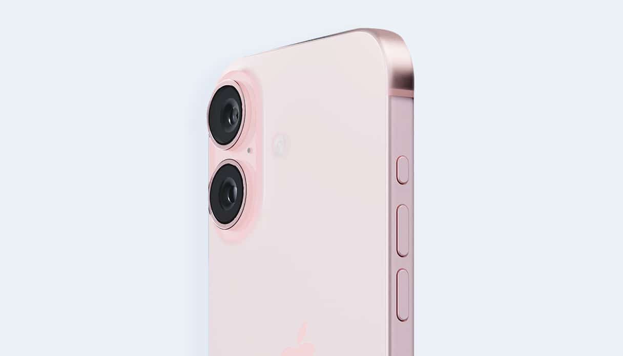 Ein iPhone ist zu sehen, bei dem auf die Oberseite des Bildschirms gezoomt wurde, hier siehst du die Face-ID-Sensoren.