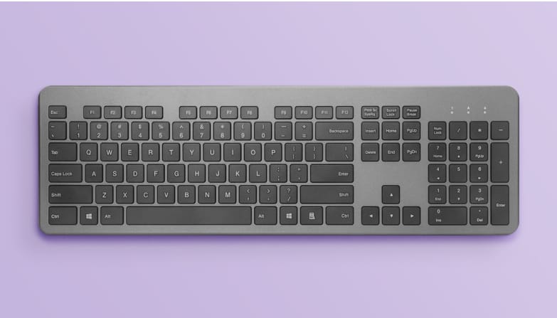 Eine schwarze Tastatur