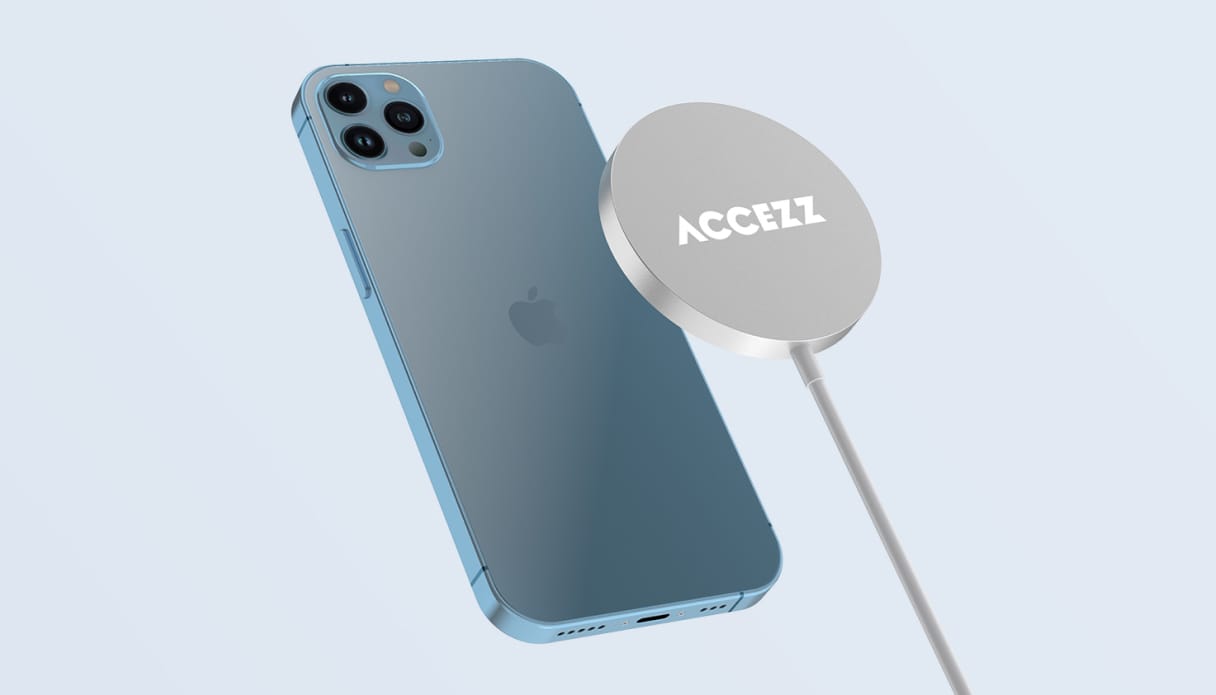 Een draadloze MagSafe oplader van Accezz.