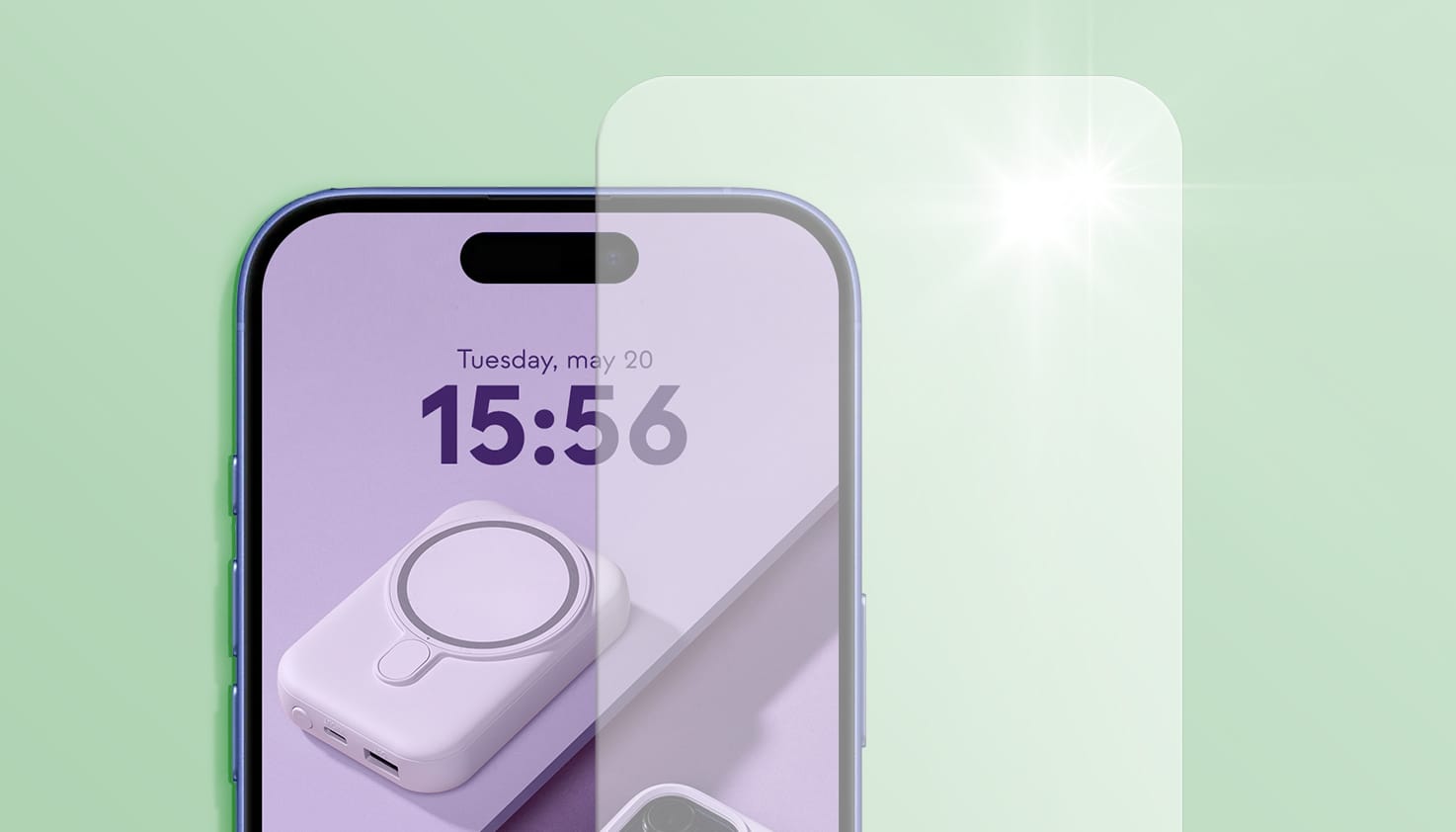 Ein Apple iPhone mit einem antibakteriellen Displayschutzglas.