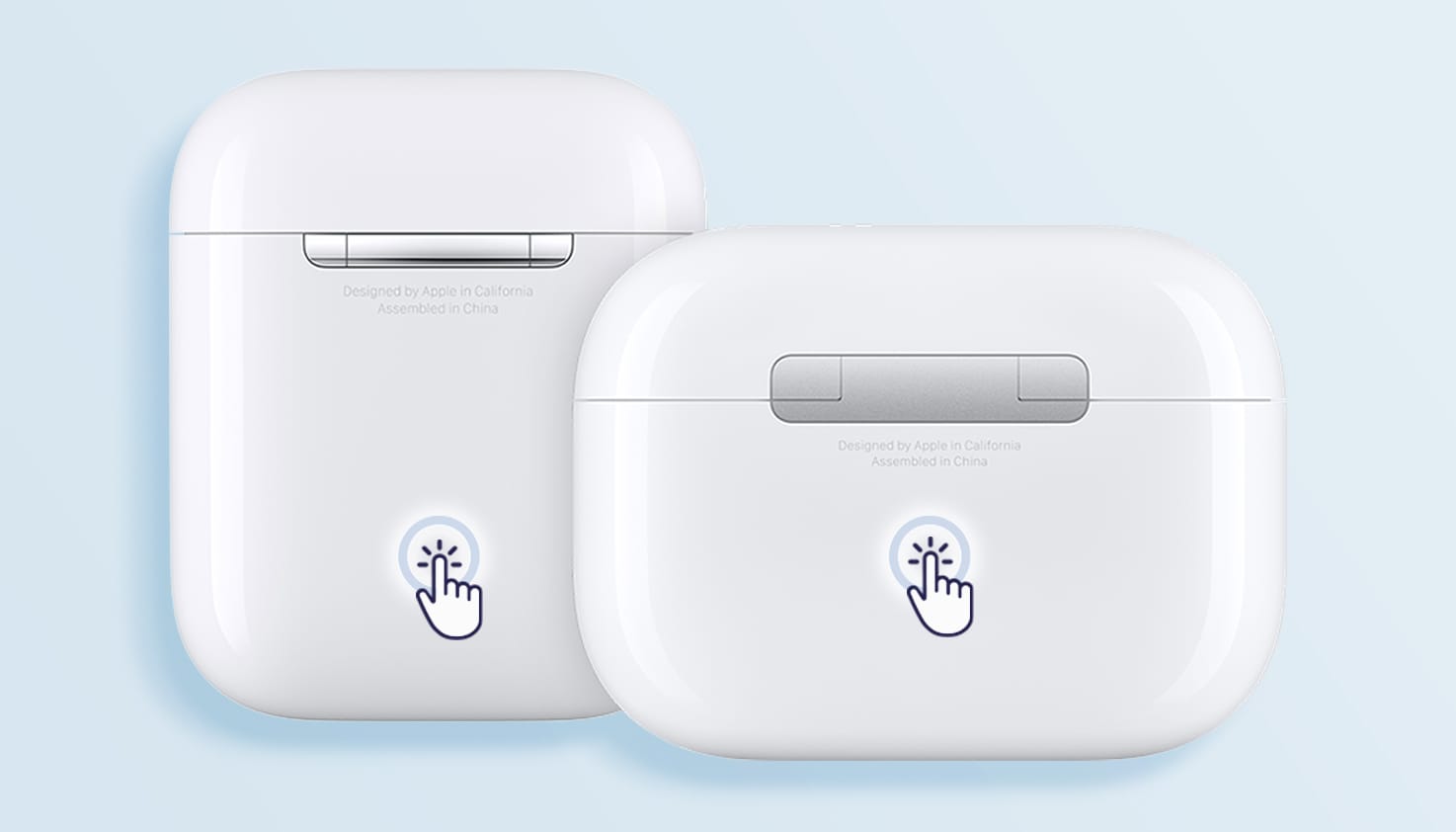 Anleitung zum Öffnen und Verbinden des Apple AirPods Case mit einem Samsung.