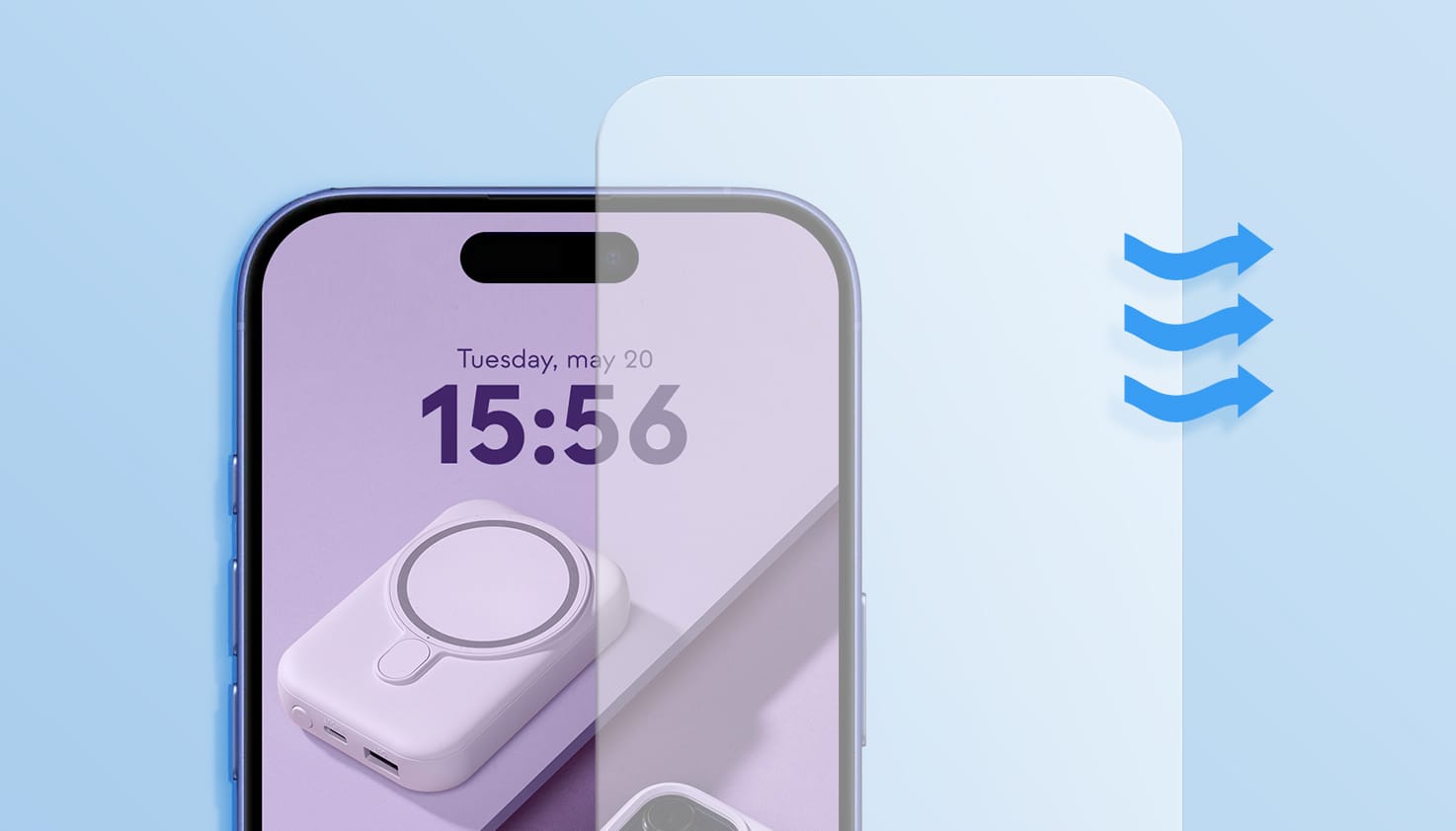 Ein Apple iPhone mit einem Blaulichtfilter-Displayschutzglas.