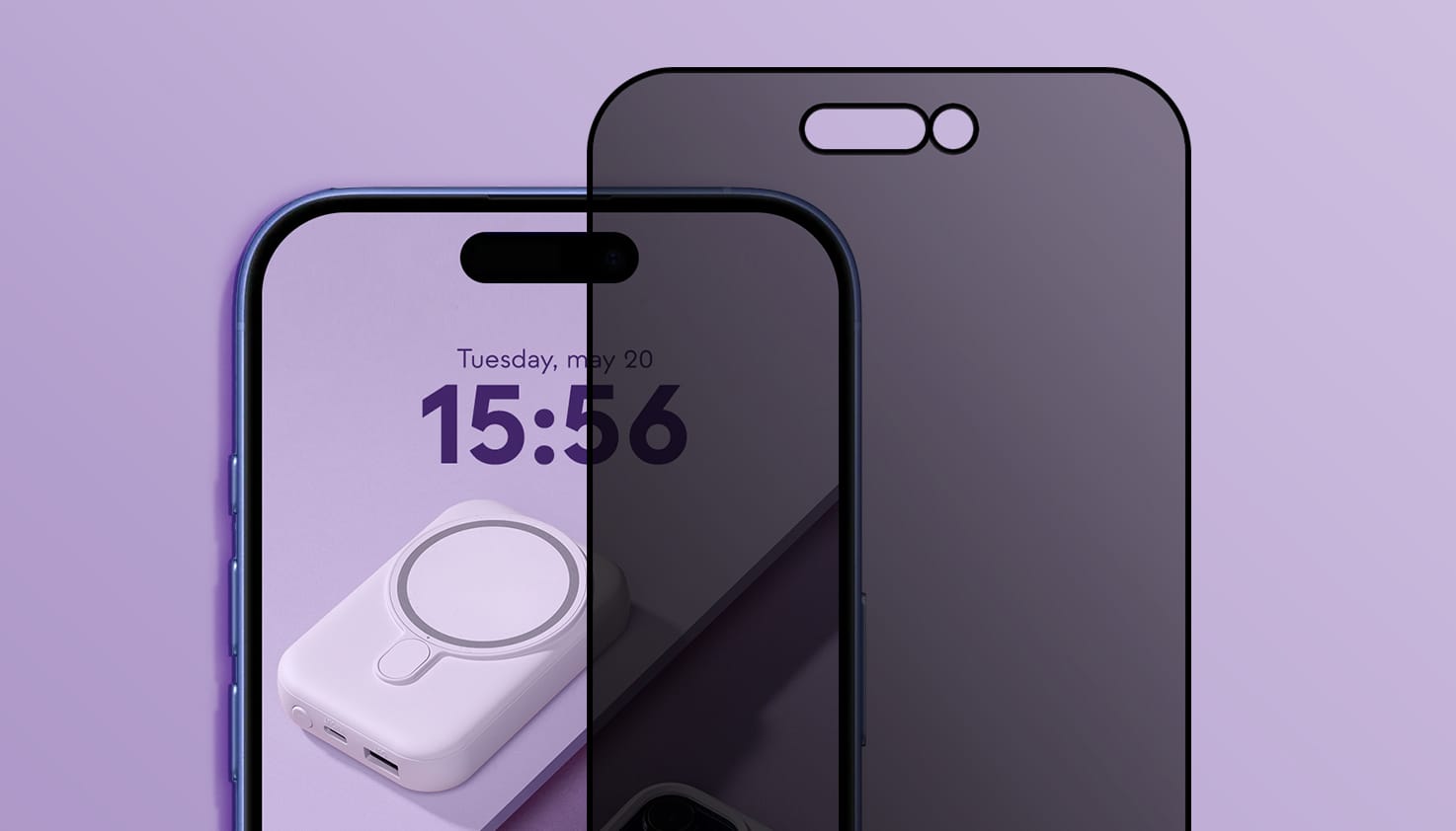 Ein Apple iPhone mit einem Privacy-Displayschutzglas.