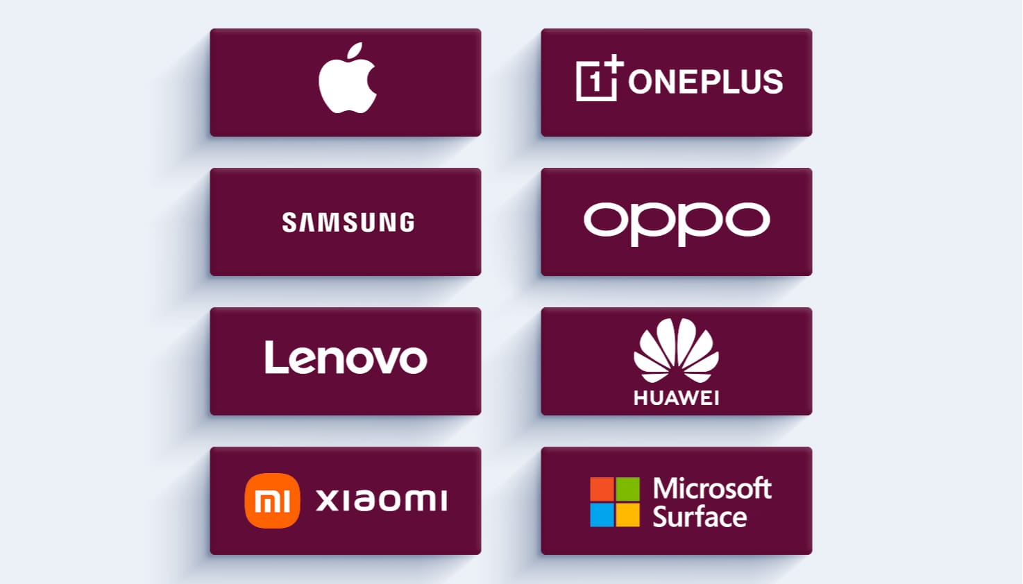 Logos verschiedener Tablet-Marken.